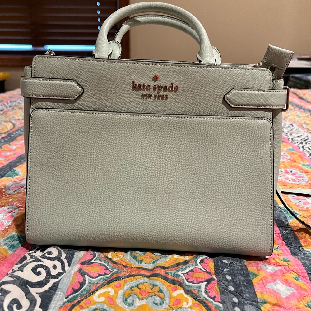 kate spade Mint Green Saffiano Leather Satchel